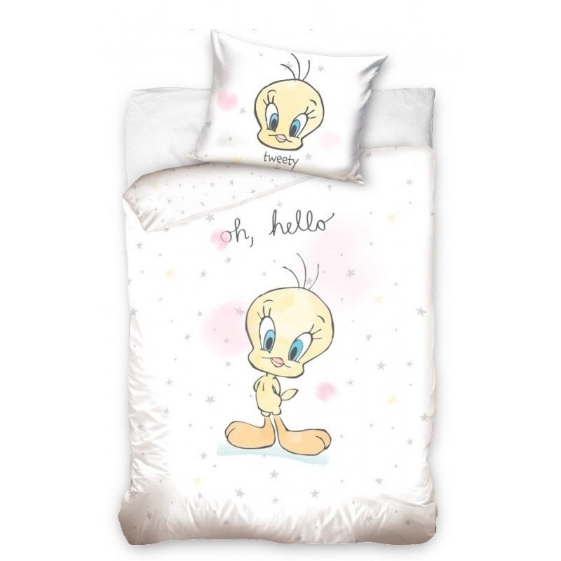 Junior sengetøj Disney Looney Tunes Tweety Hvid fra MyTrendyKid.dk