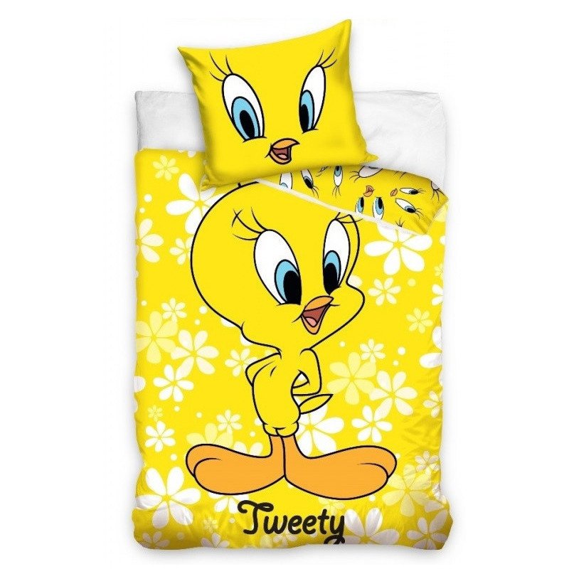Junior sengetøj Disney Looney Tunes Tweety Gul fra MyTrendyKid.dk