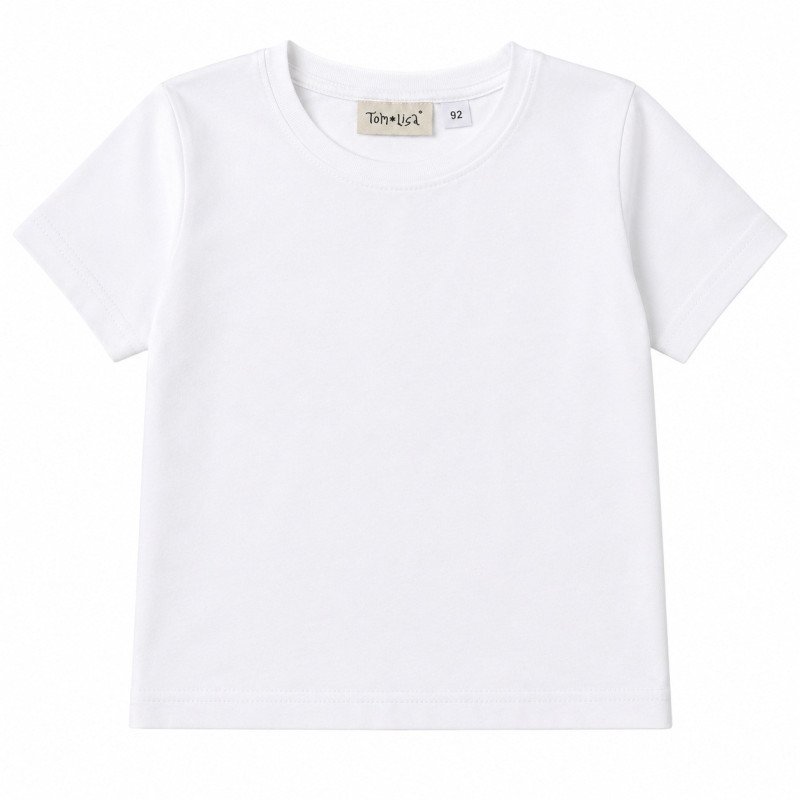 T-shirt i 100% bomuld, Hvid fra Tom & Lisa