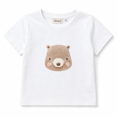 Hvid T-shirt med print fra Tom & Lisa