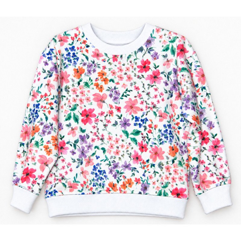 Blomstret sweatshirt til piger – Tom&Lisa
