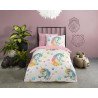 Sengetøj Mandy pink med enhjørning i 100% microfiber