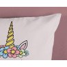 Sengetøj pink i microfiber med enhjørninger