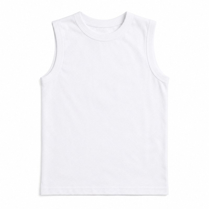 Ærmeløs T-shirt i 100% bomuld blå, Lyseblå fra Tom & Lisa