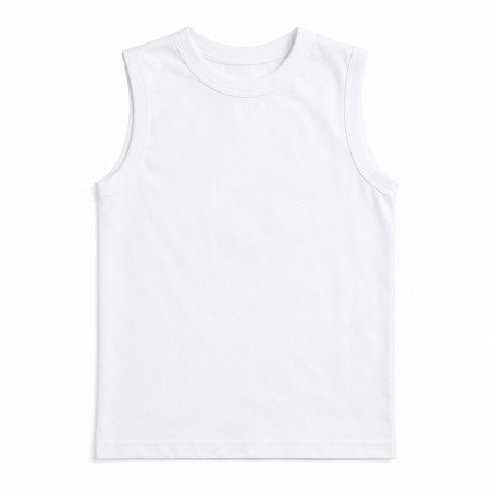 Ærmeløs T-shirt i 100% bomuld blå, Lyseblå fra Tom & Lisa