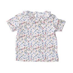 T-shirt i 100% bomuld, Normal Livhøjde, Mønster Blomstre fra Tom&Lisa