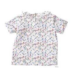 T-shirt i 100% bomuld, Normal Livhøjde, Mønster Blomstre fra Tom&Lisa