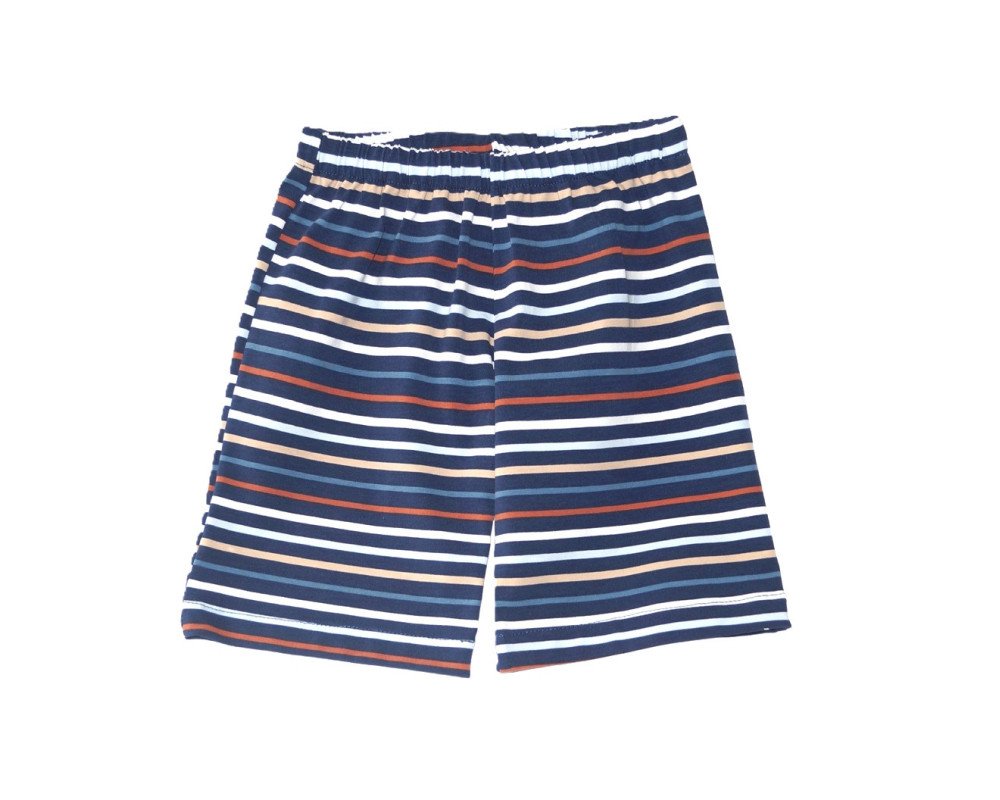 Shorts, Navyblå med striberne i 100% bomuld, fra Tom&Lisa