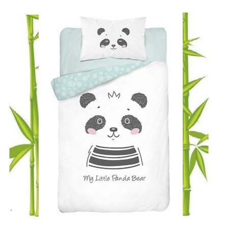 Blødt og Hudvenligt Bambus BabySengetøj Panda Bear fra MyTrendyKid.dk