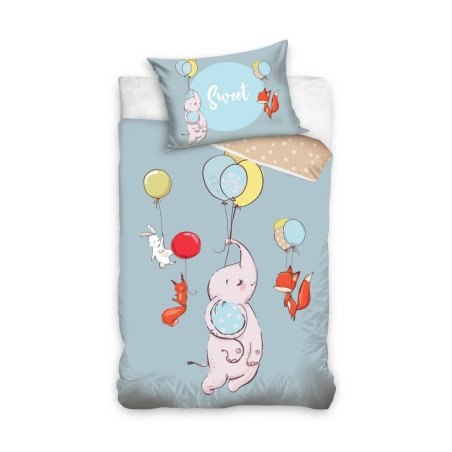 Junior sengetøj Sweet Elefant med sød dyr fra MyTrendyKid.dk