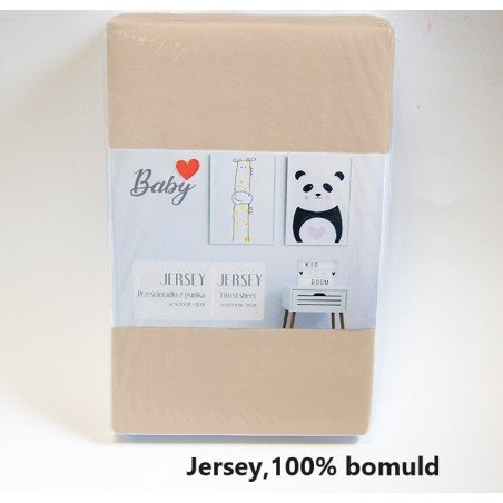 Junior Jersey Faconlagen bejge med elastik i 100% bomuld