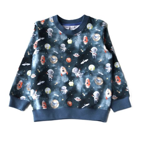 Sweatshirt med maskiner, blå fra Tom&Lisa