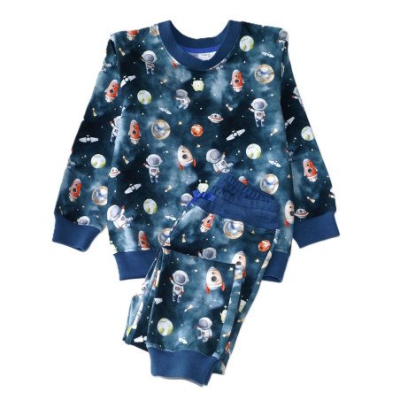 Langærmet sweatshirt og bukser med tegneseriefigurer i rummet fra Tom&Lisa