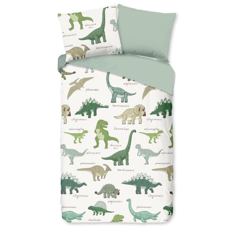 Børnesengetøj med dinosaurmotiv