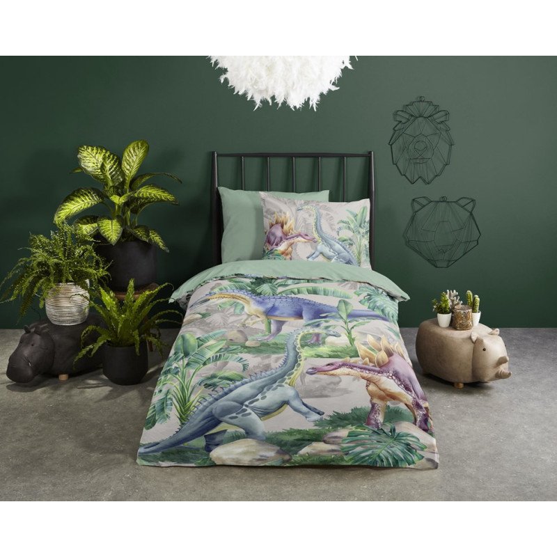 Børnesengetøj med dinosaurmotiv