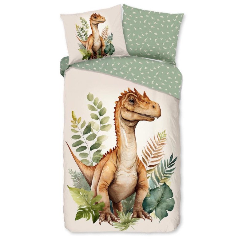 Børnesengetøj med dinosaurmotiv