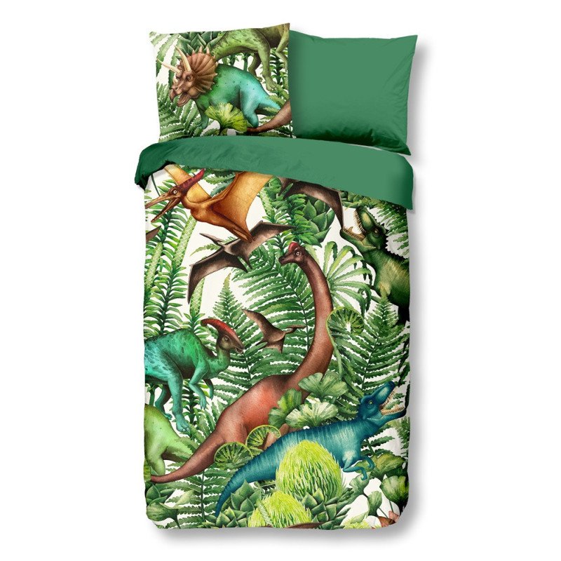 Børnesengetøj med dinosaurmotiv