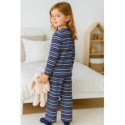 Langærmet pyjamas med vide bukser fra Tom&Lisa