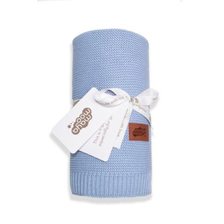 Strikket tæppe/blanket til børn i bomuld/ bamboo fra MyTrendyKid.dk