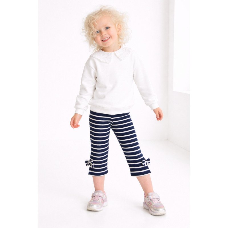 Сapri-leggings, Naviblå, Stribet