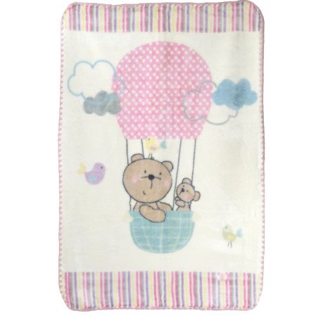 Fleeceplaid Bamse i Luftballon fra MyTrendyKid.dk