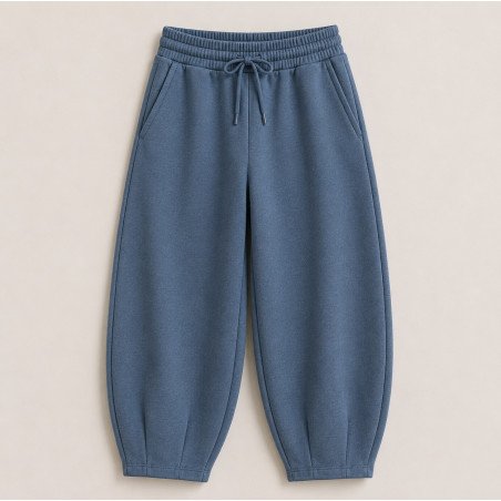 Ribstrikket brede bootcut-/palazzobukser