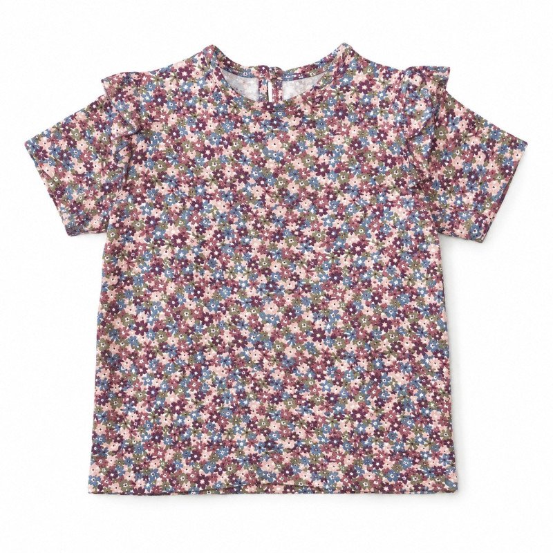 Bluse med blomsterprint til piger | Blød bomuldsbluse fra Tom & Lisa