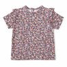 Bluse med blomsterprint til piger | Blød bomuldsbluse fra Tom & Lisa